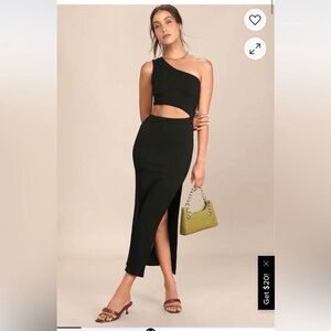 Elegant Black One-Shoulder Dress